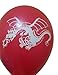 Dragon Party Balloons - Blue, Red, Green, Yellow - 25 Pack