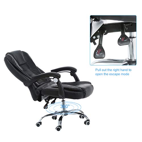WONdere Office Chair Leather Desk Gaming Chair With Massage Function Adjust Seat Height