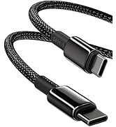 USB C Cable, Baseus 100W PD 5A QC 4.0 Fast Charging USB C to USB C Cable, Zinc Alloy Nylon Braide...