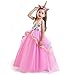 TTYAOVO Girls Unicorn Party Princess Long Dress Size (130) 5-6 Years Pink