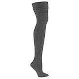 Sock It To Me Women's Charcoal Cable Over The Knee Socks