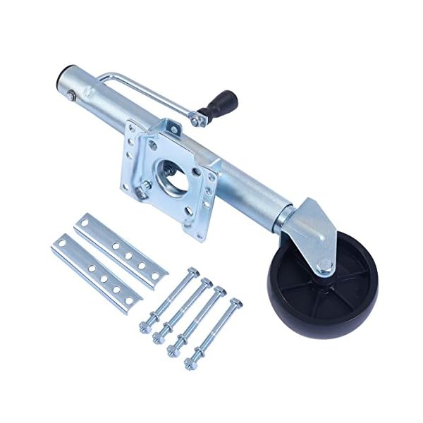 Goplus-Trailer-Side-Swivel-Jack-Boat-RV-Swing-Away-Camper-Wheel-Bolt-On-1000-lbs