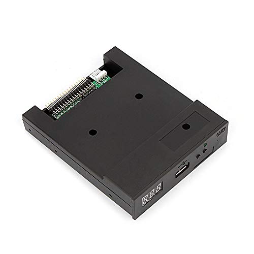 CLAUKING USB External Floppy Disk Drive, 3.5" Floppy & Tape Drives 1.44MB Sfr1m44-u100k Updated Version USB Flash Disk Floppy Drive Emulator with Screws Black