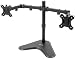 VIVO Full Motion Dual Monitor Free-Standing Desk Stand VESA Mount with Articulating Double Center Arm Joint | Holds 2 Screens up to 30 inches (STAND-V102F) primary