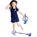 ILNCLUY Skip Ball for Kids, Foldable Ankle Skip Ball Flashing Jumping Ring Colorful Sports Swing Ball, Fitness Fat Burning Jump Rope Game for Boy and Girl