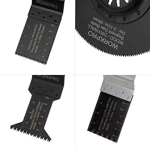WorkPro 22Piece Metal/Wood Oscillating Saw Blades Kit, Multitool Quick