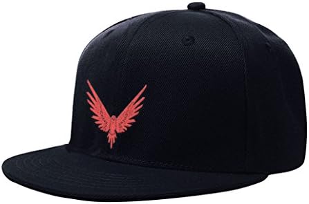 Flashers Logan Flying Bird Paul Red Embroidery Adjustable Snapback Baseball Cap Hip Hop Hat Black