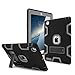 AICase Kickstand Shockproof Heavy Duty High Impact Resistant Rugged Hybrid Three Layer Armor Full Body Protection Case with Stylus for iPad 2/3/4 (Black/Grey)