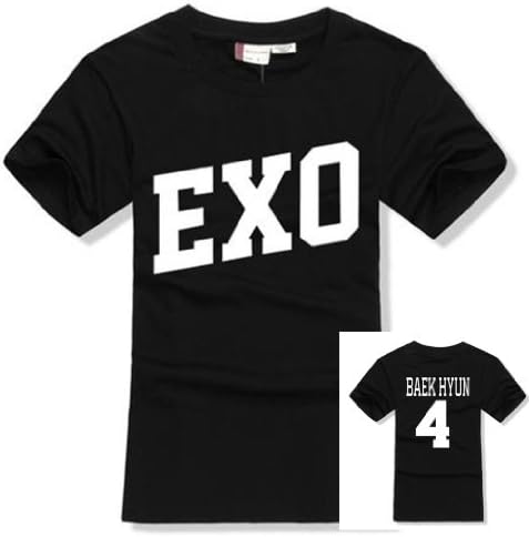 Fanstown EXO Kpop T Shirt SBS Costume XOXO Wolf88 Fanmade + 2 Pieces of EXO Lomo Card as