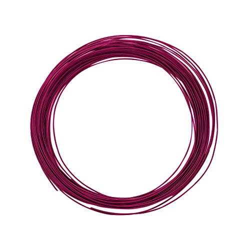 Vaessen Creative Aluminium Craft Wire 49.2 ft (15 m) x 0.03 (0.8 mm) Strong Pink - Flexible Metallic Wire for Crafting, Flower Arranging, Jewellery Making and Modelling