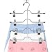 Tosnail 4 Pack 4 Tier Skirt Pants Clothes Hanger with Non Slip Clips, Space Saving Closet Organizer for Trouser, Slack, Jeans, Towels