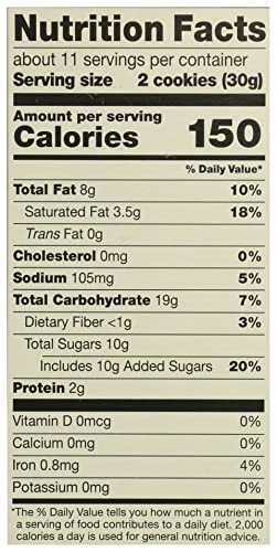 365 BY WHOLE FOODS MARKET, ORGANIC CHOCOLATE CHIP COOKIES, 12 OUNCE