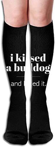 Green Bull Dog BlackRed Knee High Socks Performance Stockings For Men And Women,19.6inch