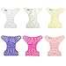 ALVABABY Baby Cloth Diapers One Size Adjustable Washable Reusable for Baby Girls and Boys 6 Pack with 12 Inserts 6BMZ01