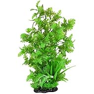CNZ Aquarium Decor Fish Tank Decoration Ornament Artificial Plastic Plant Green, 15-inch