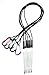 Five Pack - 24 INCH Pen Leash - Carabiner ATTACHES to CLIPBOARD OR Notebook. (CLIPBOARD and Notebook NOT Included) - Five (5) Pack