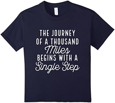 unisex-child The Journey Of A Thousand Miles Explorer Gift T-Shirt 6 Navy