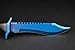 FadeCase Bowie Blue Steel - Real CSGO Knife Skin Counter Strike Global Offensive Full Tang Fixed Blade with Blade Sheath