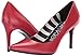 Calvin Klein Women's Gayle Pump scarlet kid skin/stripes 10 M US