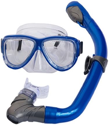 Leader '14 Triton Jr. Combo Snorkeling Kit-Metallic Bllue/Silver