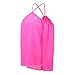 Sunward(TM)Women Fashion Irregular Strapless Chiffon Tops (Medium, Hot Pink)