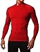 Defender New Men's Cool Compression Mock Shirts Tights Quick Dry Football RD_L  (Large)