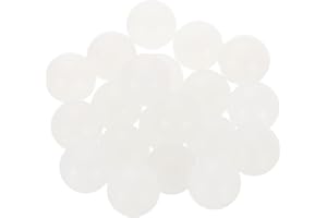 uxcell 20pcs PP Plastic Bearing Balls 20mm Solid Plastic Balls, Precision Bearing Ball, White