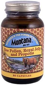 2 Packs of Montana Bee Pollen Royal Jelly And Propolis - 90 Capsules