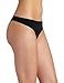 Calvin Klein Women's Invisibles Seamless Thong Panty, Black, Large
