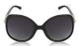 Super Big Circle Shades Ultralight Eyeglasses Smoke Dark Black Sunglasses Gold