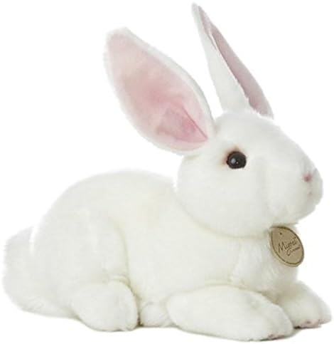 Stuffed Plush White Rabbit - Stuffed Plush Animal 10 Inch White Rabbit Suitable For Babies and Children - Perfect Birthday Gifts - Toy Doll for Kids and Toddlers