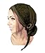ShariRose Boho chic pre-tied headscarf olive green head cover for women vintage lace coconut buckles - 131