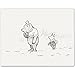 Lone Star Art Pooh & Piglet Walking - Winnie the Pooh 11x14 Unframed Nursery Art Print