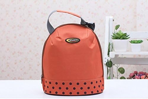 Portable VIVID COLORS KID / BABY COOLER BAG Water Resistant Bottle Protec Preservation Insulated Compartment Zipper (Red Dot)