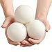 Wool Dryer Balls, Natural Organic Laundry Fabric Softener Save Drying Time Reduce Wrinkle,Reusable Hypoallergenic Baby Safe and Unscented,Better Alternative to Plastic Ball Liquid Softener-6 Pack