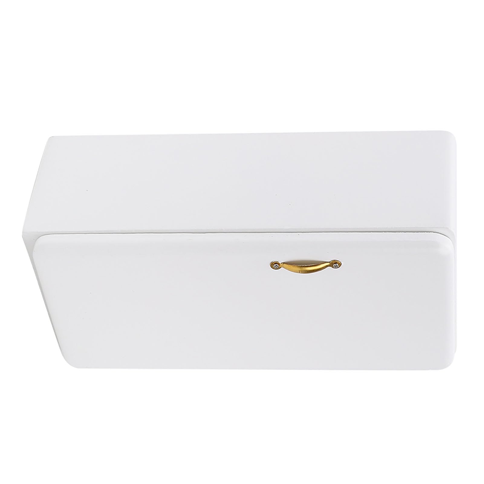 ZDETGU 1:12 Scale Miniature Refrigerator for Dollhouse Four Layer Wood Fridge with Modern Design, for Doll Kitchen Accessories and Furniture Displays (refrigerator)