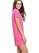 SheIn Women's Crew Neck Short Sleeve Hollow Shift Dress Medium Pink