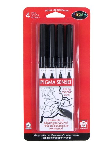 Sakura 50206 4-piece pigma sensei inking set
