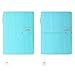 PU Leather Notebook, izBuy Retro Journal Vintage Diary Lined Memo Gift for Men/Women 200 Beige Pages,Elastic Band Stylish Wood Pattern Cover,Sky-Blue, Gel Pen Included (60-25)