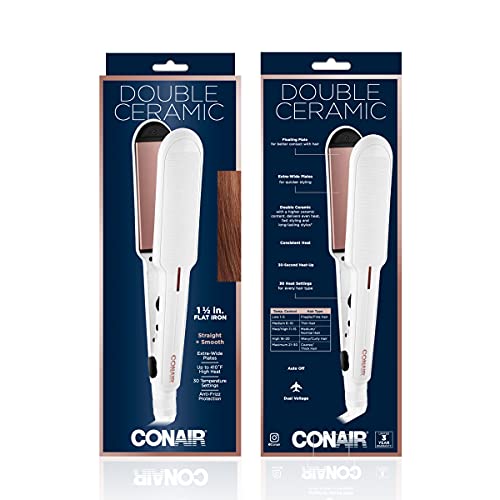 Conair Double Ceramic Flat Iron, 1 1/2inch Pricepulse