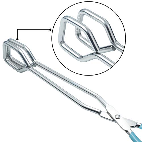 HINMAY Kitchen Scissor Tongs 10Inch with ComfortGrip Handle Heavy