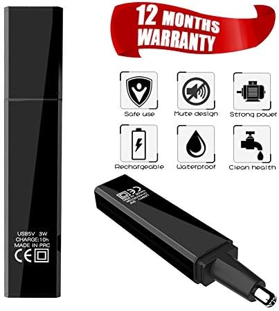 Nose Hair Trimmer Professional Waterproof Ear and Nose Trimmer 4 in 1 USB Rechargeable Nose Trimmer for Men fashionable Electric nose hair clippers Men Women(Black)