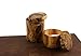 Thirteen Chefs Tramanto Olive Wood Spice Jar and Pot for Storing Cooking Spices, Herbs