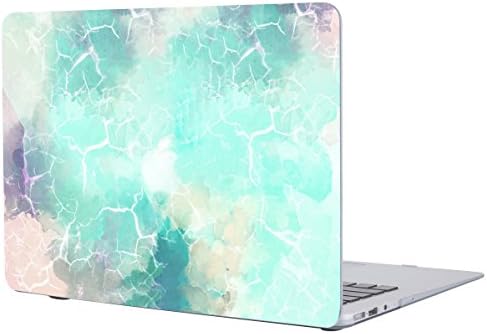 A1369/A1466 Macbook Air 13 Inch Case Cover, SALMEN Plastic Hard Protective Matte Shell Case for Macbook air 13 Inch with Keyboard Cover (Green Marble)
