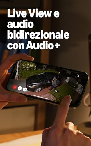 videocamera Pro con faretti (Spotlight Cam Pro, ultimo modello) Power over Ethernet | Videocamera di sicurezza per esterni | Retinal 4K, zoom 10x | Prova gratuita di 30 giorni del piano Ring