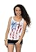 Harley-Davidson Womens Starry Eyed US Flag Pattern Burnout with Studs White Tank