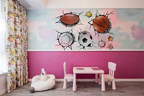 3 U+Shark+Self+adesive+Removable+Decorator+Basketball