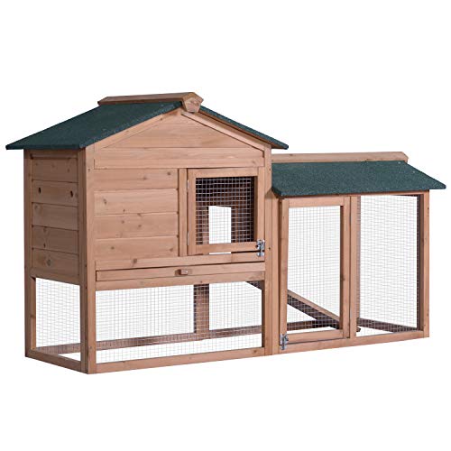 Exacme Lovupet 58'' Deluxe Wooden Chicken Coop Backyard Nest Box Pet Cage Rabbit Hen Hutch