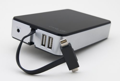CHARZON 12000mAh Portable Charger Backup External Battery World's-Fastest (3.A Output) 4-Port Shake-to-Wake Highest-Energy-efficiency Power Pack for iPhone 5S, 5C, 5, 4S, iPad Air, iPads, Samsung Galaxy Tablets, other Android Smart Phones and Tablets .Watch animated video http://vimeo.com/73964284 (BLACK)