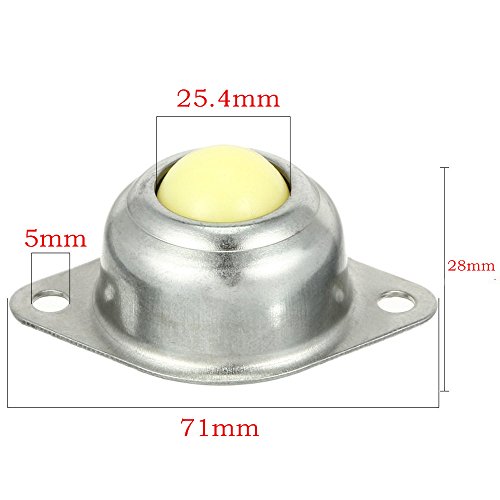Nylon Ball Transfer Unit KangTeer 4pcs 1" Nylon Ball Bearing 44Lbs Table Conveyor Roller Ball Transmission Tool